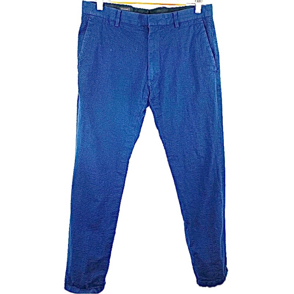J.Crew Ludlow Slim Navy Blue Cotton Seersucker Pants Men's Size 31 x 32 Like New